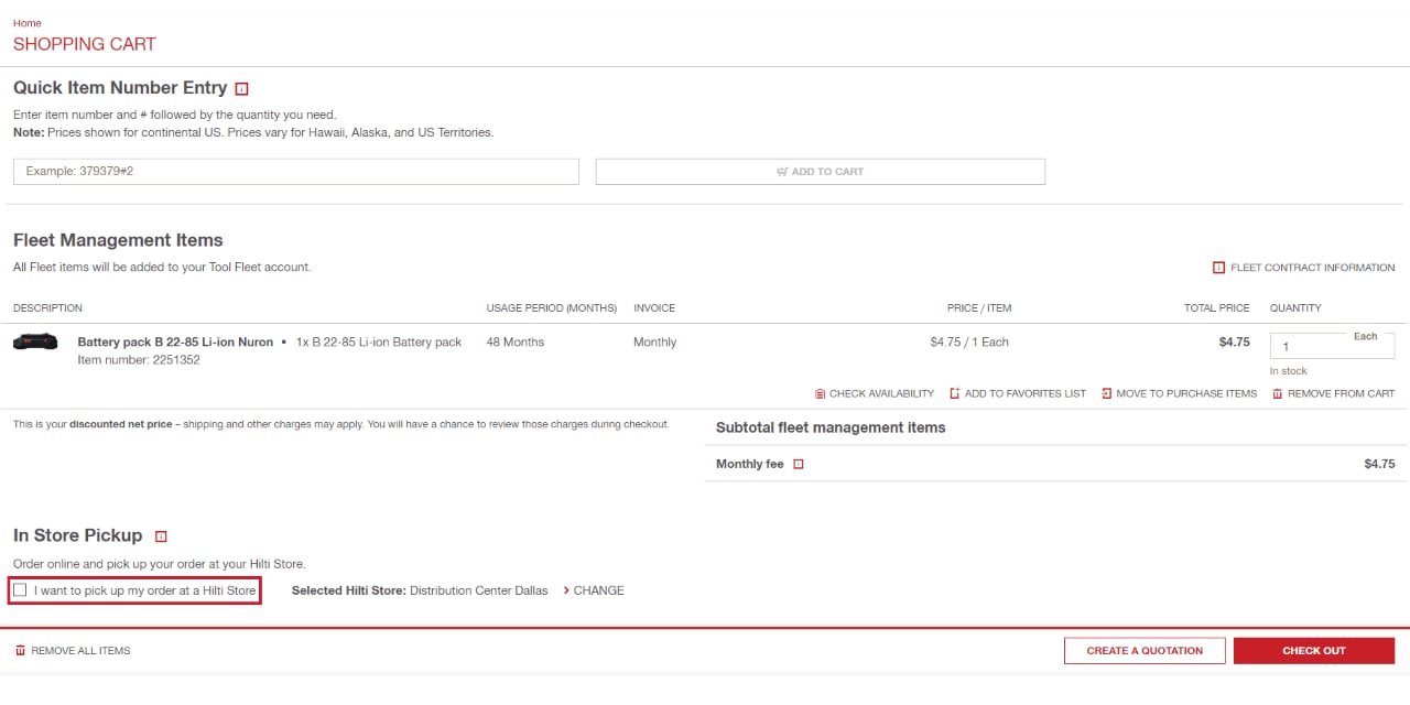 how to check stock in the online catalog