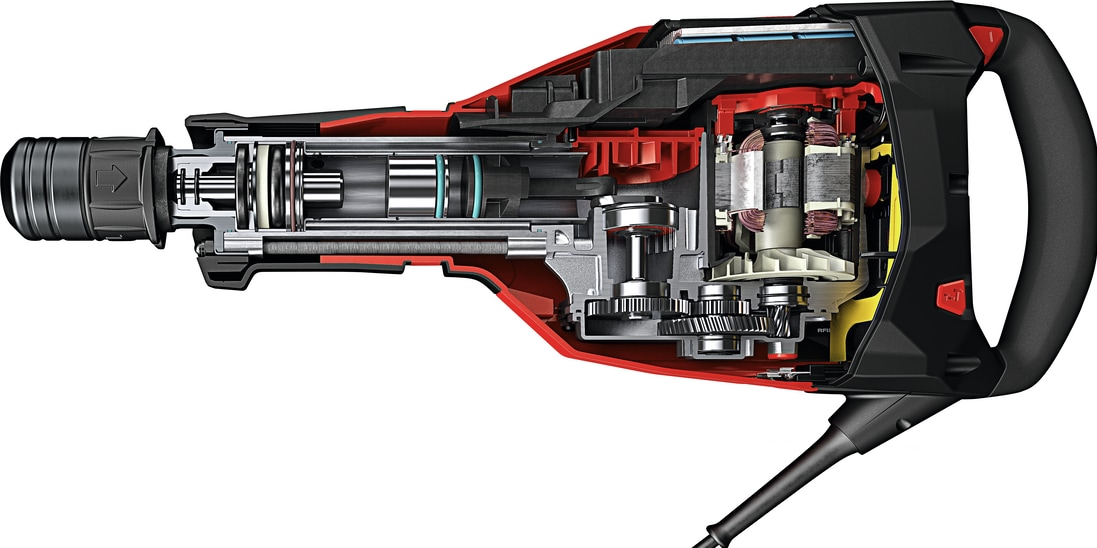 Cutaway to show the sub-chassis system inside the TE 1000-AVR