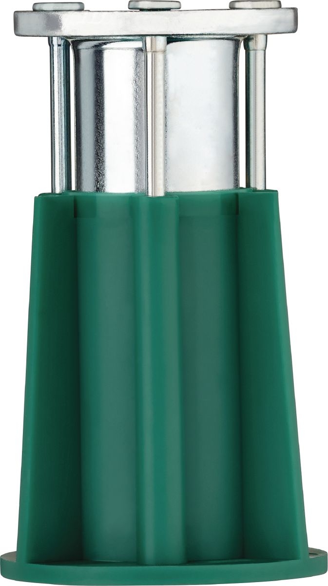 Still life of the green KCCM-WF Kwik Cast Connect (multi-thread) cast-in-place anchor