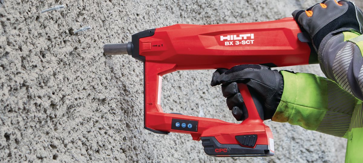 BX 3-SCT, battery-actuated tool, early testing sprayed concrete strength