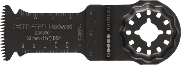 Multitool hardwood plunge cut blade